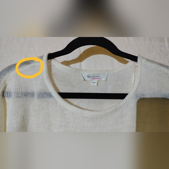 **SOLD** Vince Camuto Ombre Cream & Pink Pullover Scoop Neck Sweater Sz L - Picture 8 of 9